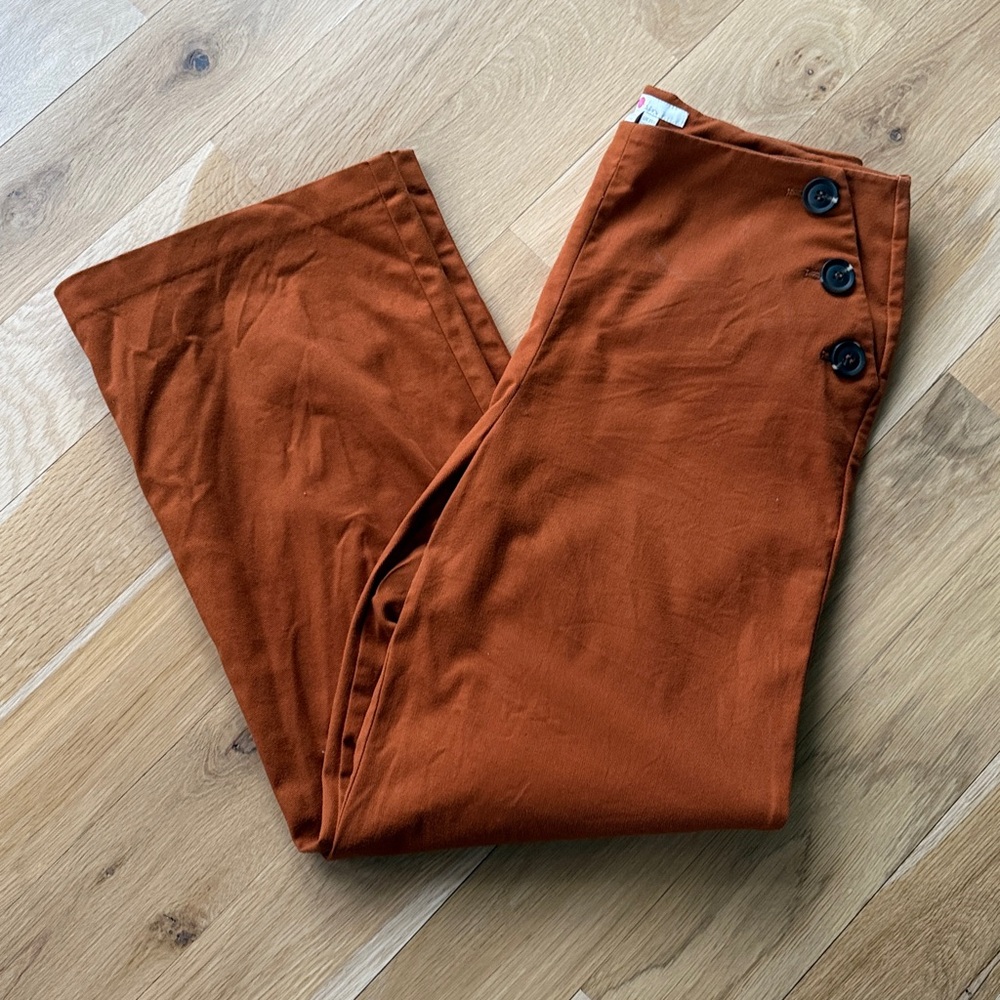 Boden Women’s Imogen Wide Leg Trouser Pant in Burnt Orange - Picture 5 of 8